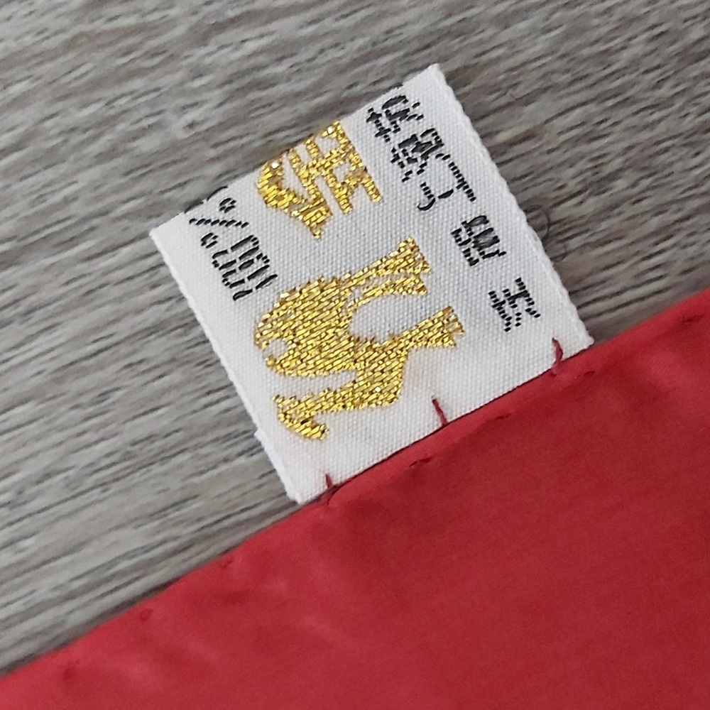 Vtg. Chinese Silk Scarf - Picture 2 of 6